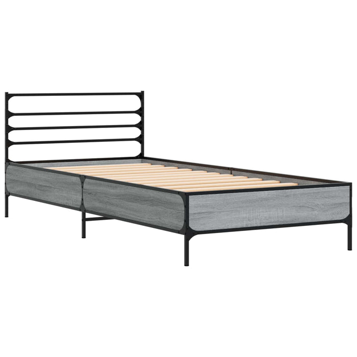 Cadru de pat Sonoma gri 80 x 200 cm Lemn prelucrat WALTI