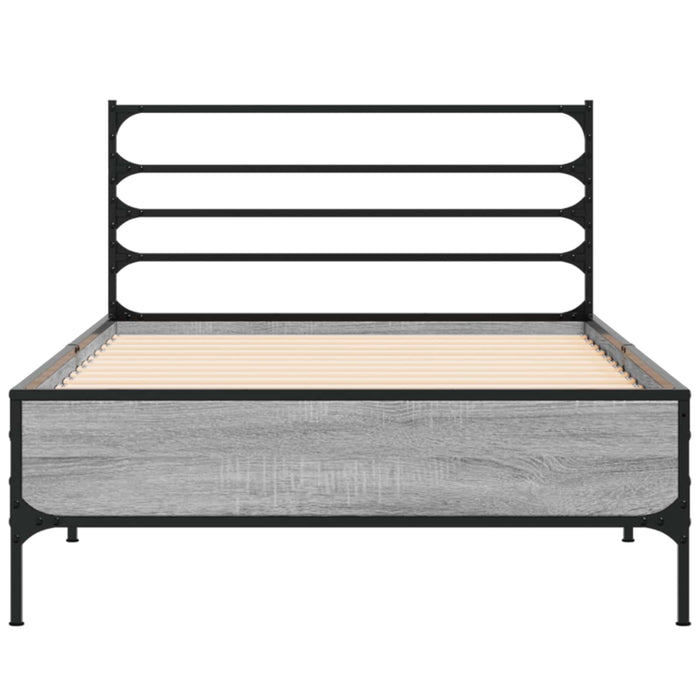 Cadru de pat Sonoma gri 80 x 200 cm Lemn prelucrat WALTI