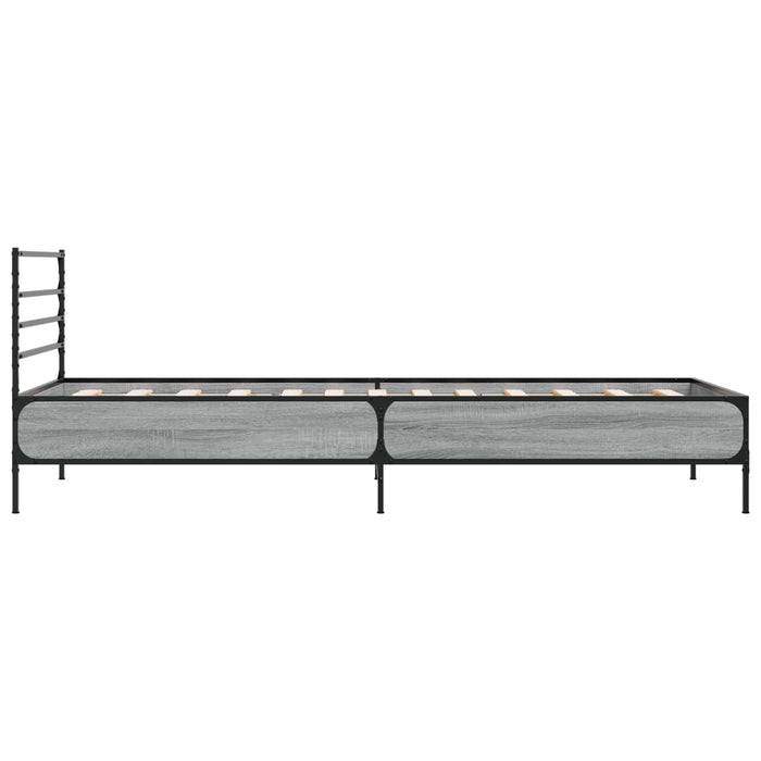 Cadru de pat Sonoma gri 80 x 200 cm Lemn prelucrat WALTI