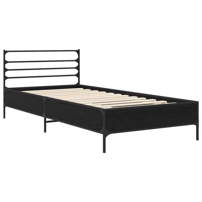 Cadru de pat Stejar Negru 80 x 200 cm Lemn prelucrat - WALTI WALTI