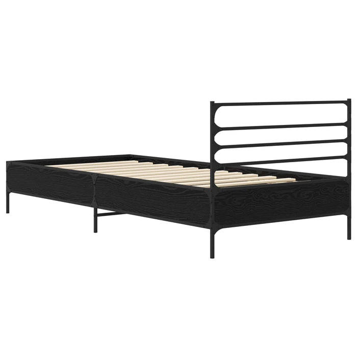 Cadru de pat Stejar Negru 80 x 200 cm Lemn prelucrat - WALTI WALTI