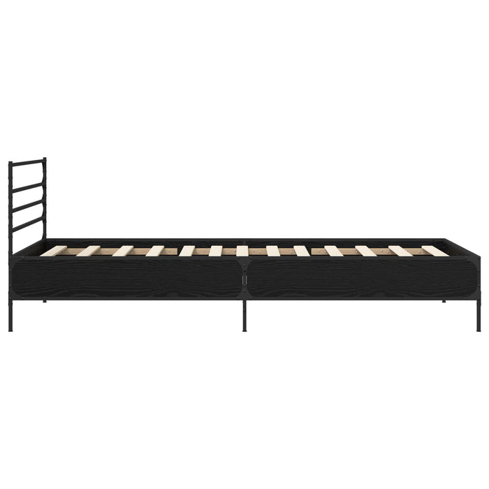 Cadru de pat Stejar Negru 80 x 200 cm Lemn prelucrat - WALTI WALTI