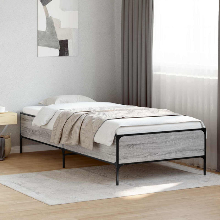 Cadru de pat Sonoma gri 80 x 200 cm Lemn prelucrat WALTI