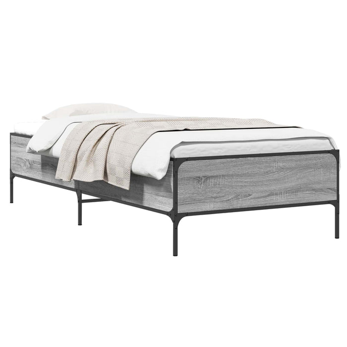 Cadru de pat Sonoma gri 80 x 200 cm Lemn prelucrat WALTI
