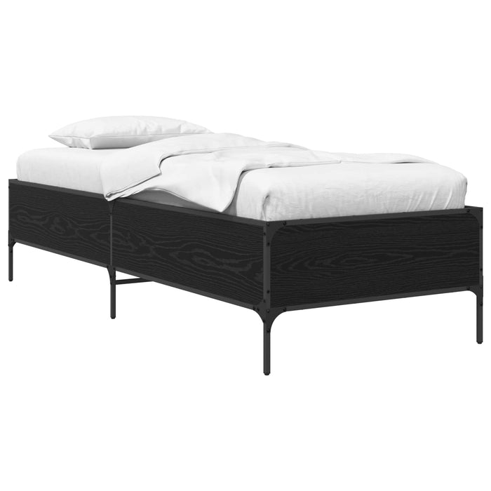 Cadru de pat Stejar Negru 80 x 200 cm Lemn prelucrat WALTI