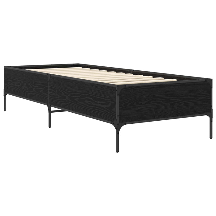 Cadru de pat Stejar Negru 80 x 200 cm Lemn prelucrat WALTI