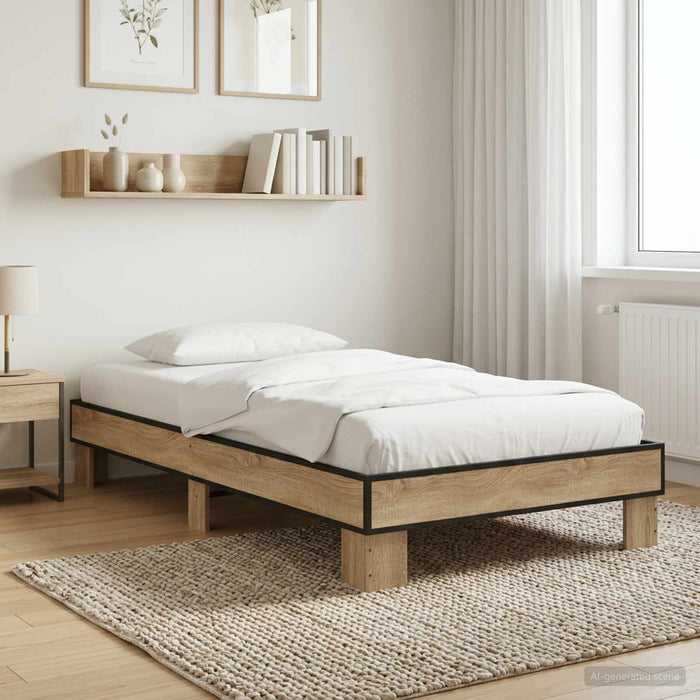 Cadru de pat Stejar Sonoma 80 x 200 cm Lemn prelucrat WALTI