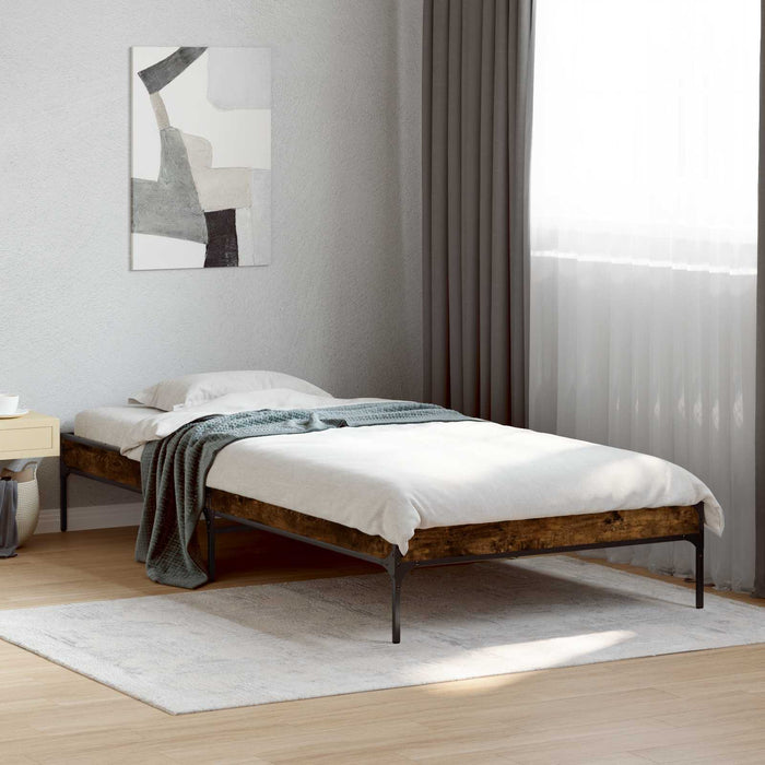 Cadru de pat Stejar fumuriu 80 x 200 cm Lemn prelucrat WALTI