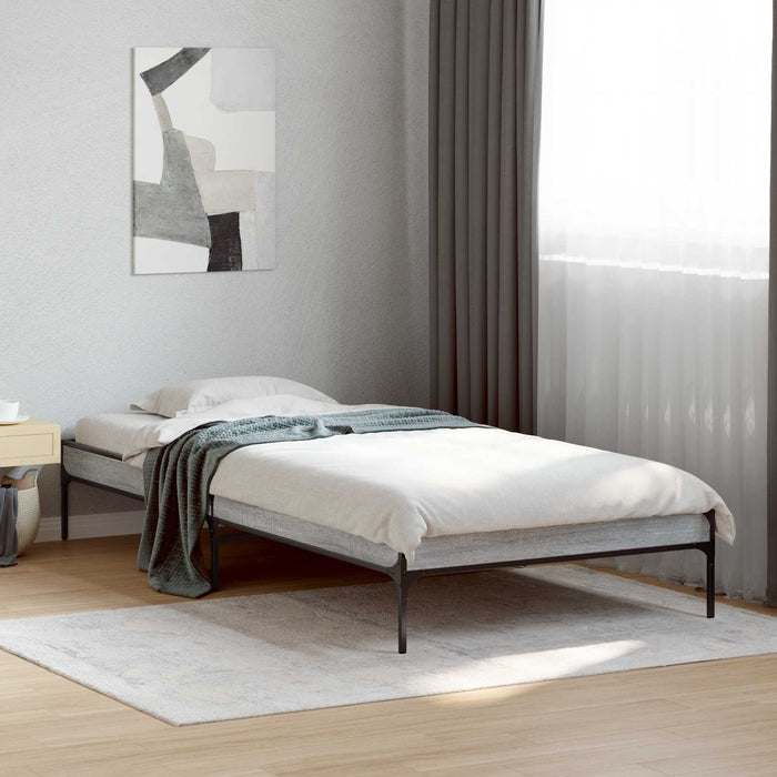 Cadru de pat Sonoma gri 80 x 200 cm Lemn prelucrat WALTI