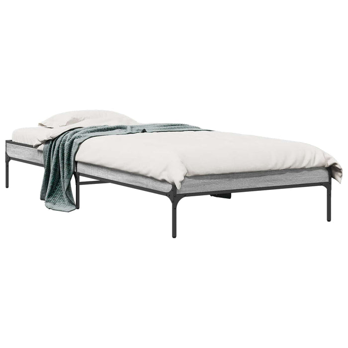 Cadru de pat Sonoma gri 80 x 200 cm Lemn prelucrat WALTI