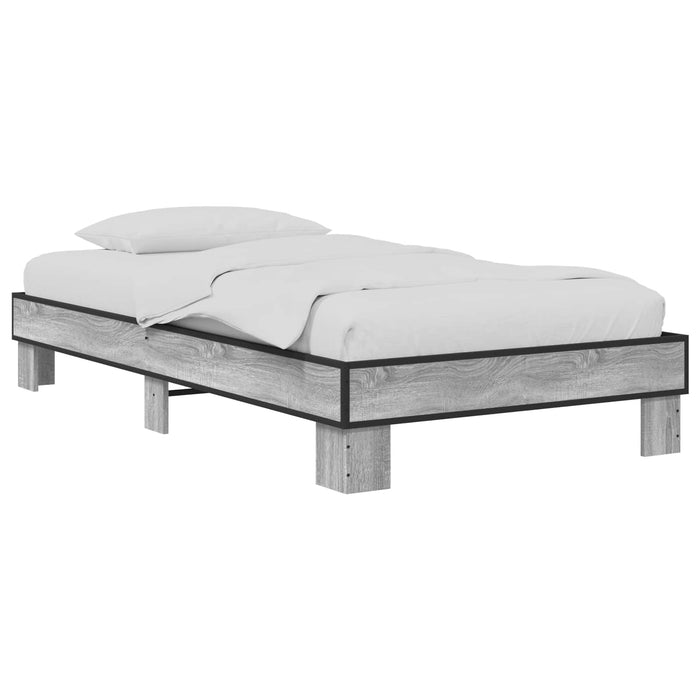 Cadru de pat Sonoma gri 80 x 200 cm Lemn prelucrat WALTI