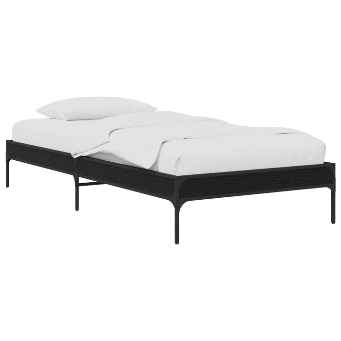 Cadru de pat Stejar Negru 80 x 200 cm Lemn prelucrat WALTI