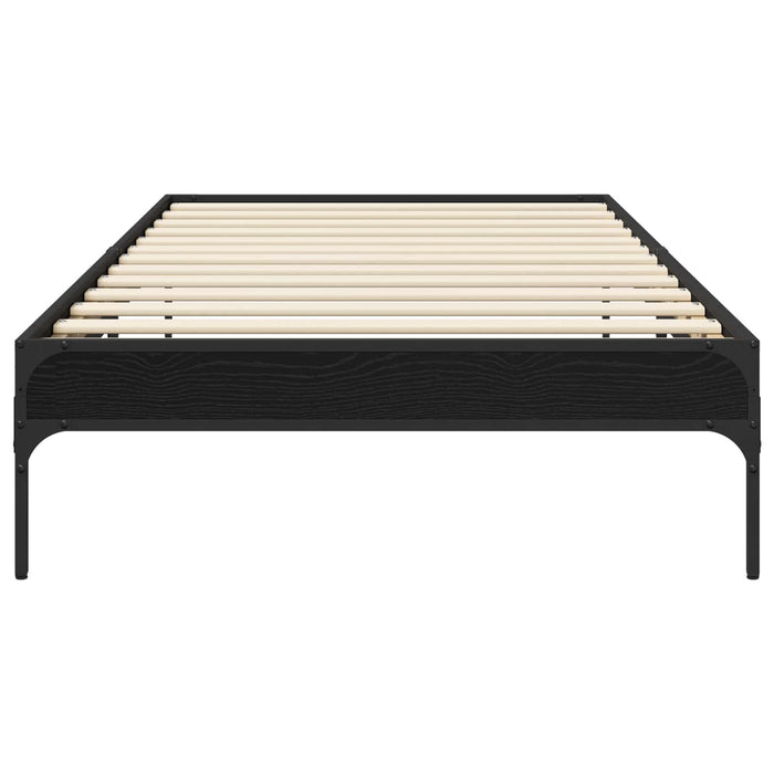 Cadru de pat Stejar Negru 80 x 200 cm Lemn prelucrat WALTI