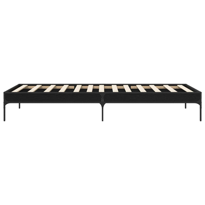 Cadru de pat Stejar Negru 80 x 200 cm Lemn prelucrat WALTI