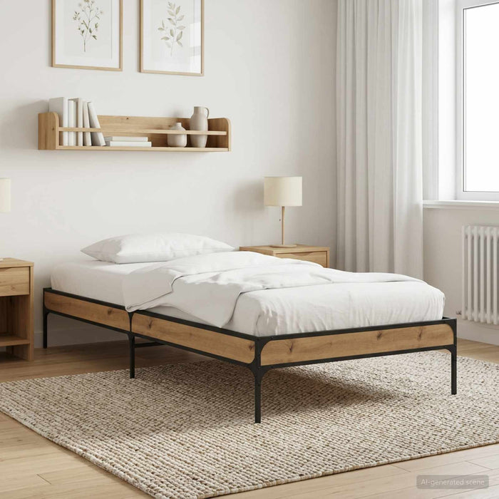 Cadru de pat Stejar artizanal 80 x 200 cm Lemn prelucrat WALTI