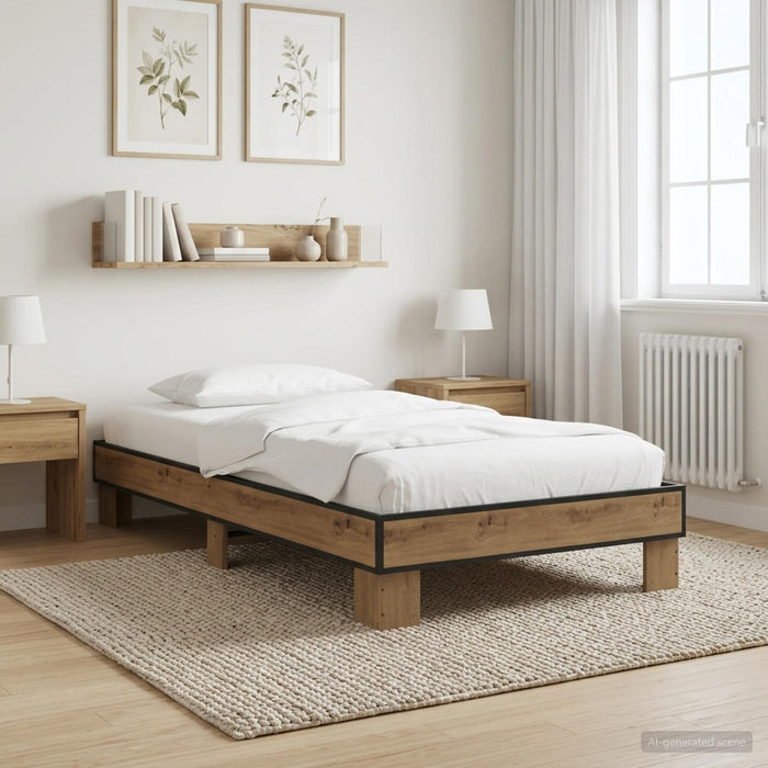 Cadru de pat Stejar Artizanal 80 x 200 cm Lemn prelucrat WALTI