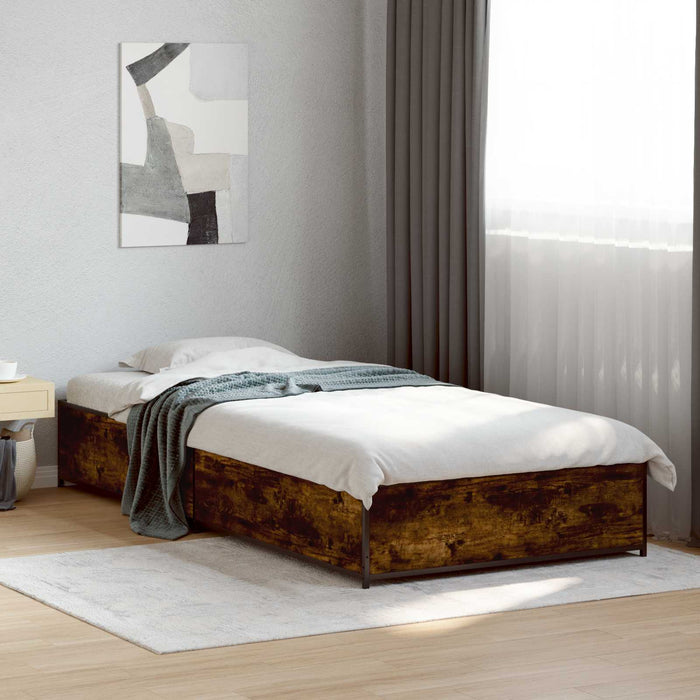 Cadru de pat Stejar fumuriu 80 x 200 cm Lemn prelucrat WALTI
