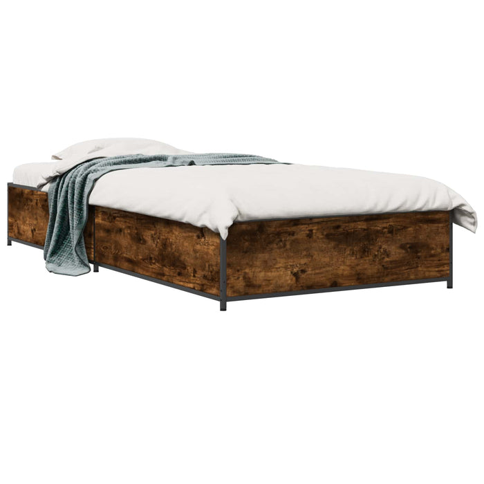 Cadru de pat Stejar fumuriu 80 x 200 cm Lemn prelucrat WALTI