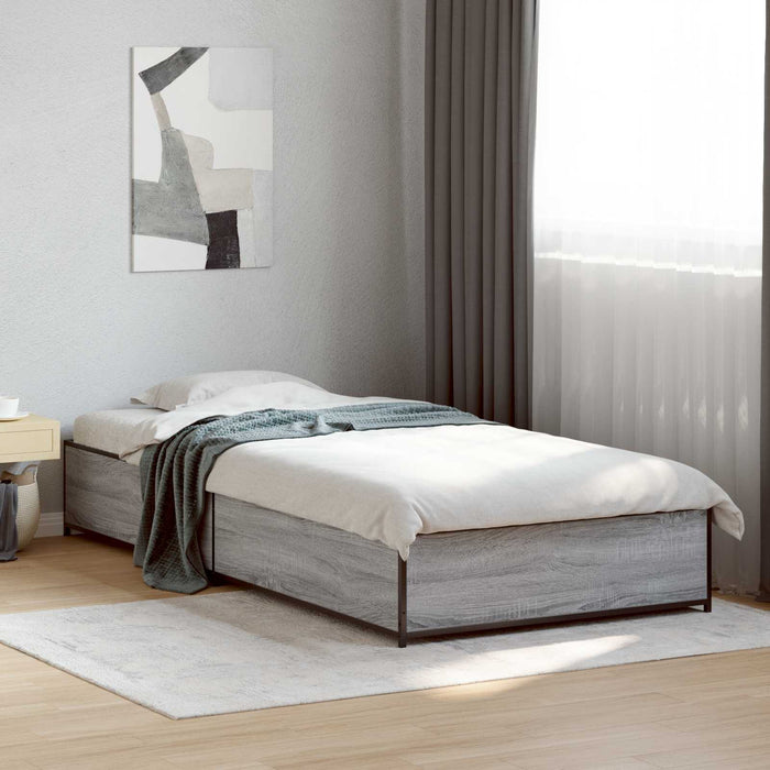 Cadru de pat Sonoma gri 80 x 200 cm Lemn prelucrat WALTI