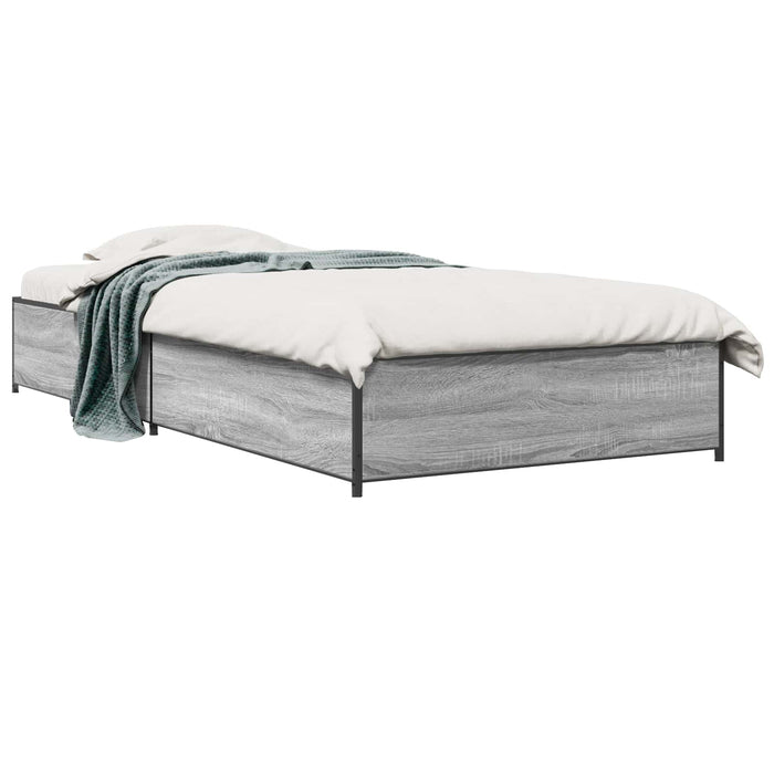Cadru de pat Sonoma gri 80 x 200 cm Lemn prelucrat WALTI
