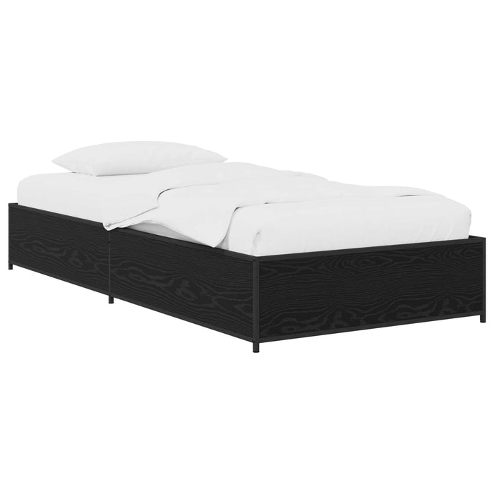 Cadru de pat Stejar Negru 80 x 200 cm Lemn prelucrat WALTI