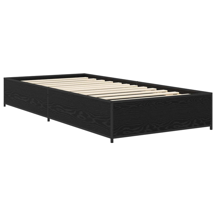 Cadru de pat Stejar Negru 80 x 200 cm Lemn prelucrat WALTI