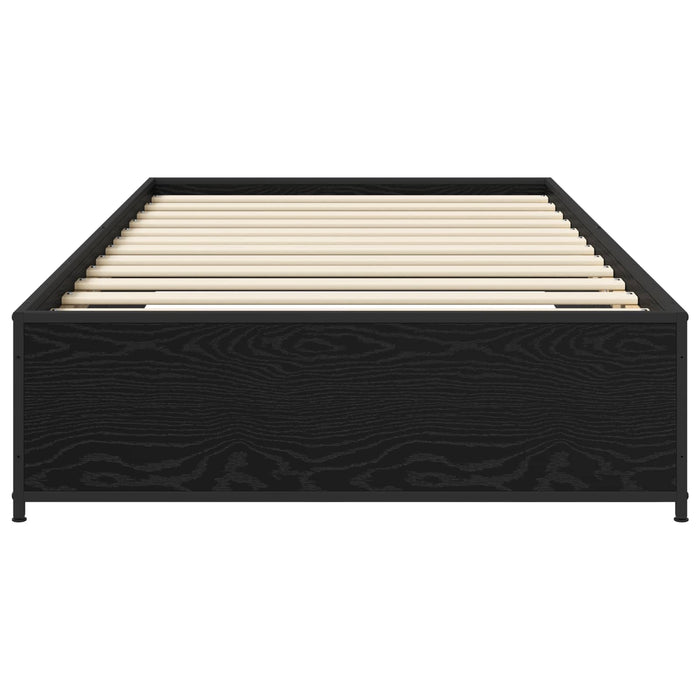 Cadru de pat Stejar Negru 80 x 200 cm Lemn prelucrat WALTI