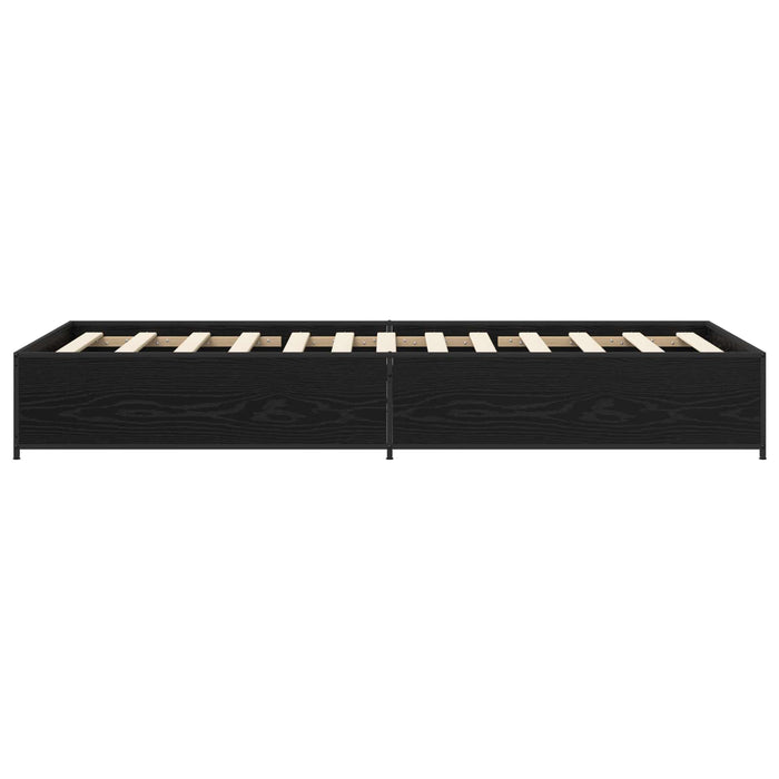 Cadru de pat Stejar Negru 80 x 200 cm Lemn prelucrat WALTI