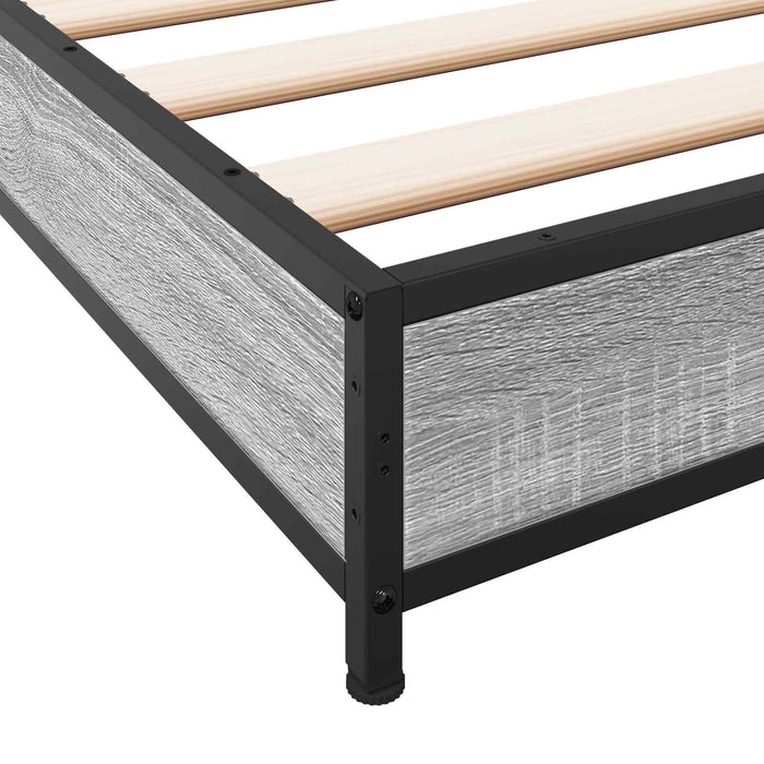 Cadru de pat Sonoma gri 80 x 200 cm Lemn prelucrat - WALTI WALTI
