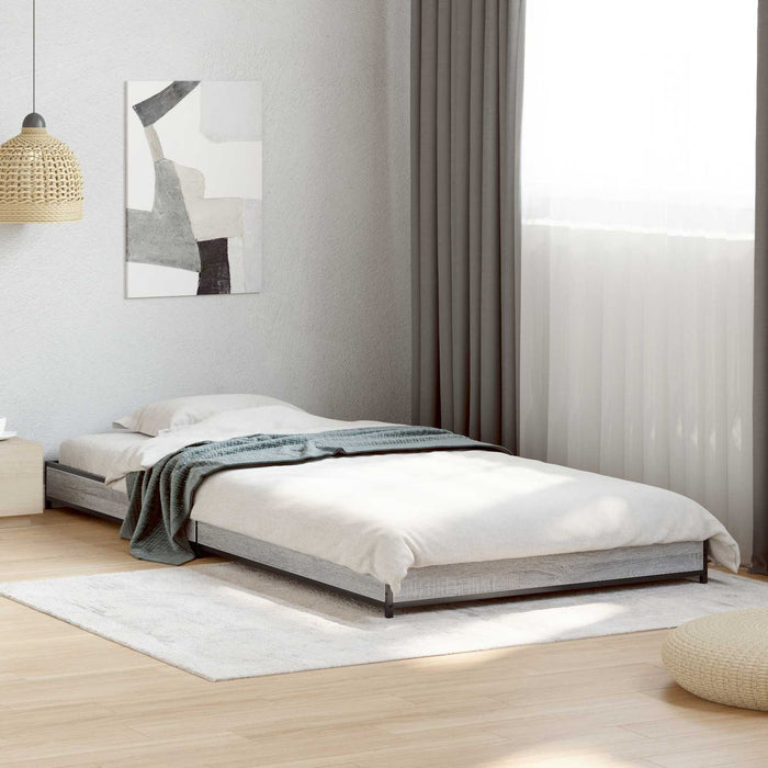 Cadru de pat Sonoma gri 80 x 200 cm Lemn prelucrat - WALTI WALTI