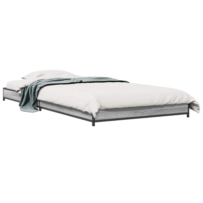 Cadru de pat Sonoma gri 80 x 200 cm Lemn prelucrat - WALTI WALTI
