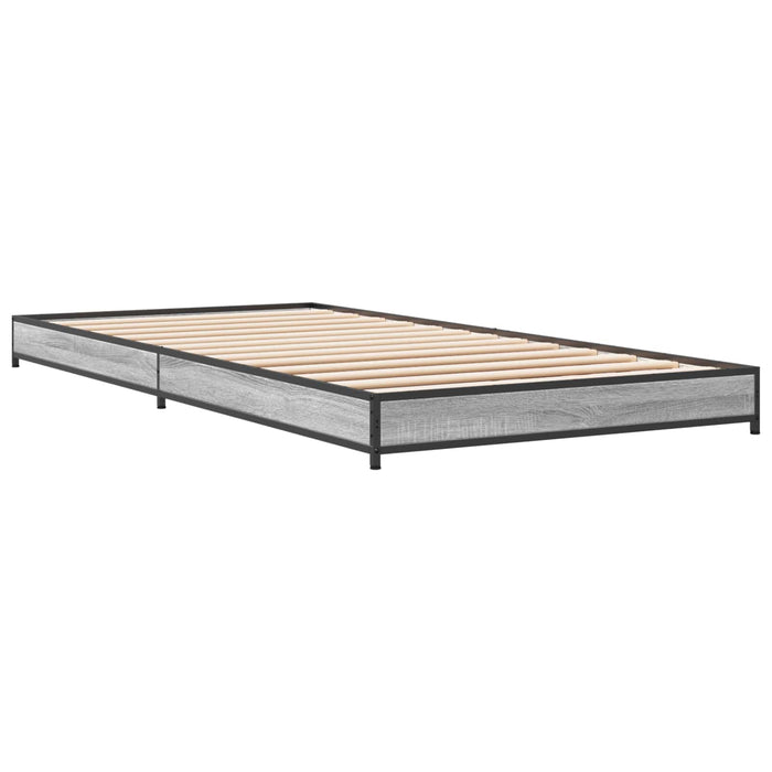 Cadru de pat Sonoma gri 80 x 200 cm Lemn prelucrat - WALTI WALTI