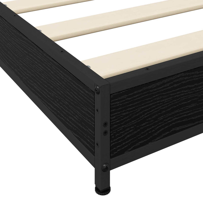 Cadru de pat Stejar Negru 80 x 200 cm Lemn prelucrat - WALTI WALTI
