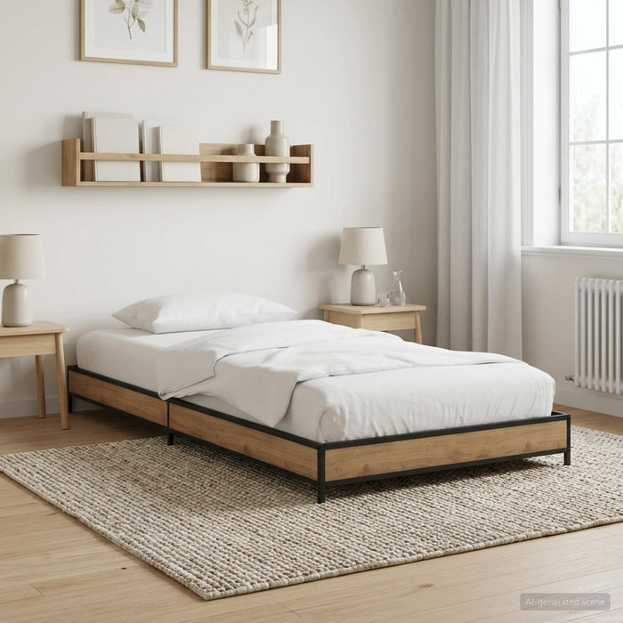 Cadru de pat Stejar Artizanal 80 x 200 cm Lemn prelucrat WALTI