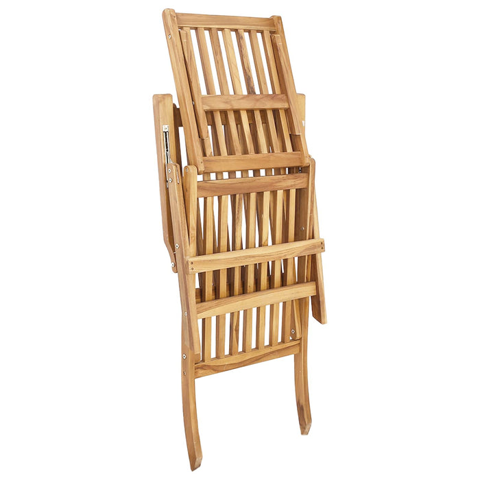 Scaun pliabil de terasă natural Lemn solid de tec WALTI