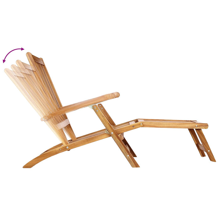Scaun pliabil de terasă natural Lemn solid de tec WALTI