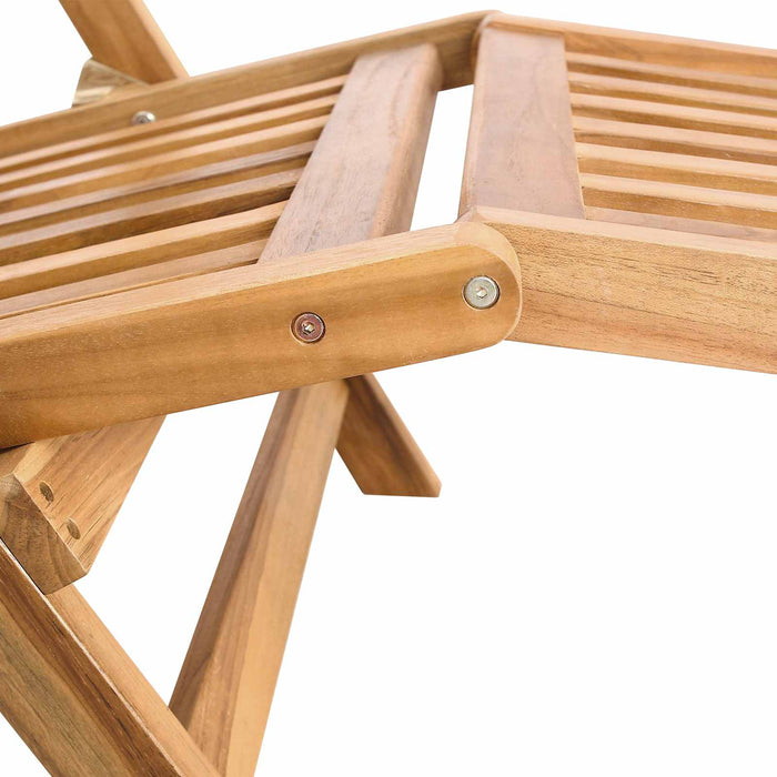 Scaun pliabil cu masă natural Lemn solid de tec WALTI