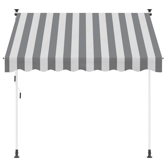 Copertină retractabilă manuală Antracit și Alb 100 cm - WALTI WALTI