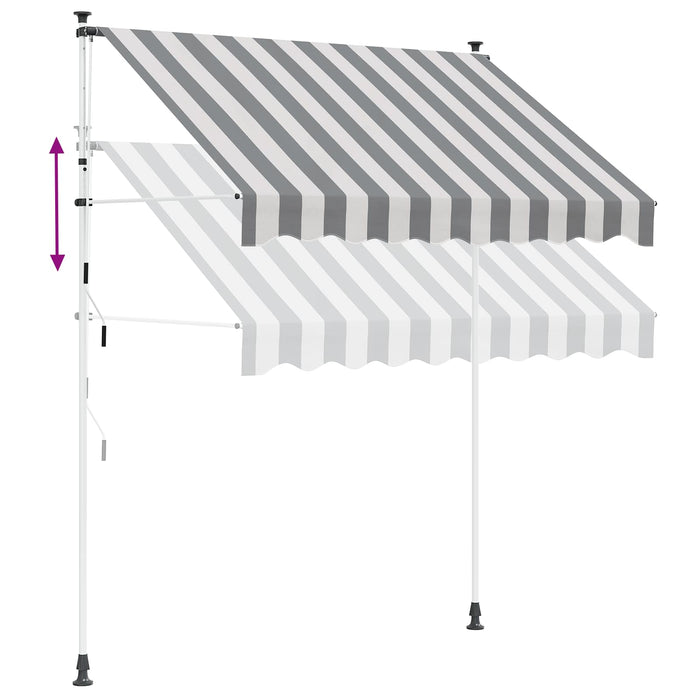 Copertină retractabilă manuală Antracit și Alb 100 cm - WALTI WALTI