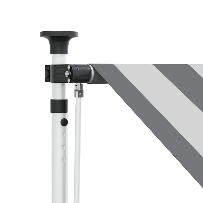 Copertină retractabilă manuală Antracit și Alb 200 cm - WALTI WALTI