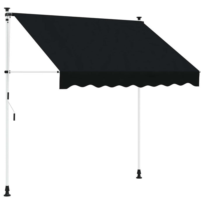 Copertină retractabilă manuală Negru 350 cm - WALTI WALTI