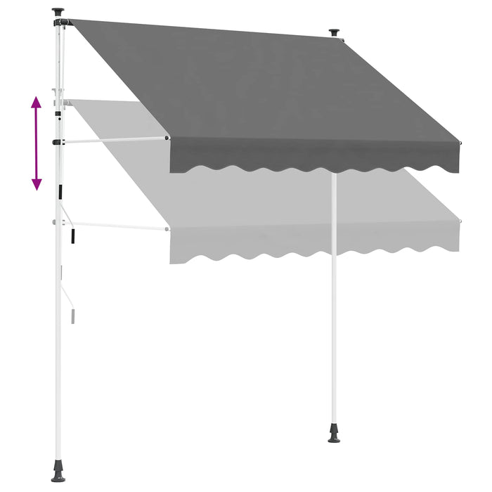 Copertină retractabilă manuală Gri deschis 250 cm - WALTI WALTI