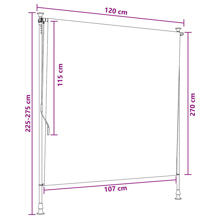 Jaluzea Rulou de Exterior Nisipiu 120 x 270 cm - WALTI WALTI