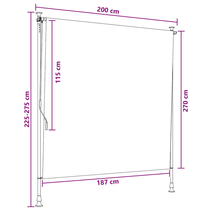 Jaluzea Rulou de Exterior Multicolour 200 x 270 cm WALTI