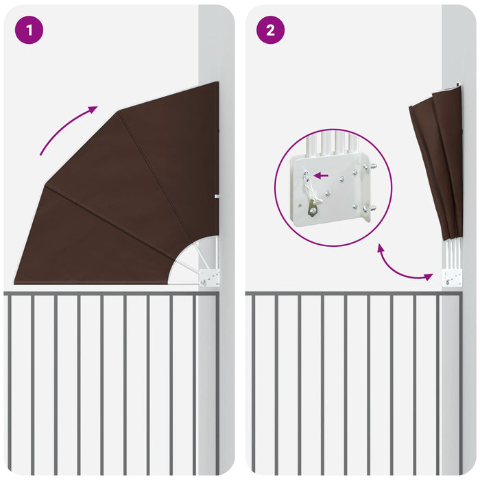Ecran de intimitate pentru balcon 140 x 140 cm Poliester Maro WALTI