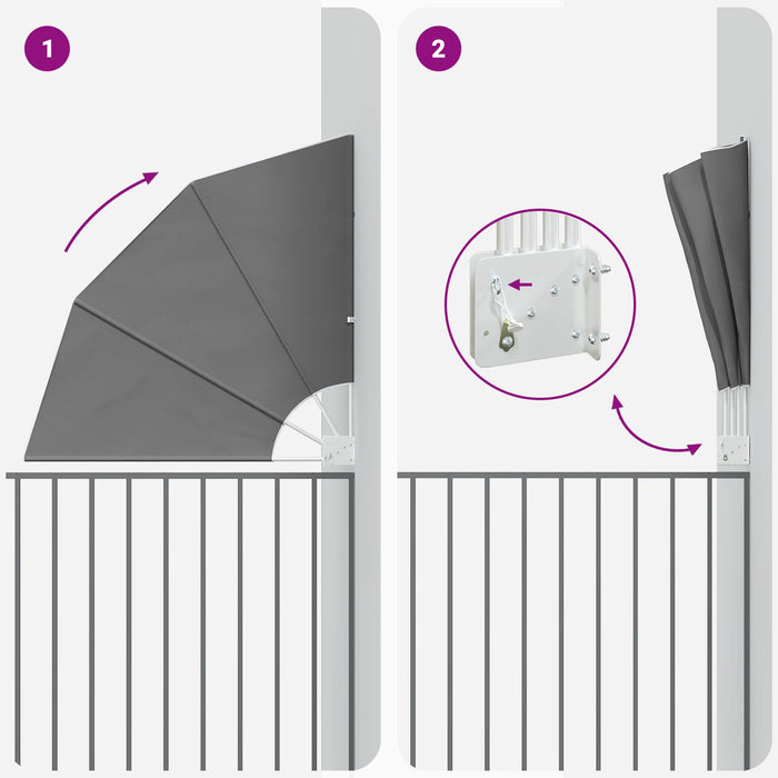 Ecran de intimitate pentru balcon 140 x 140 cm Poliester WALTI