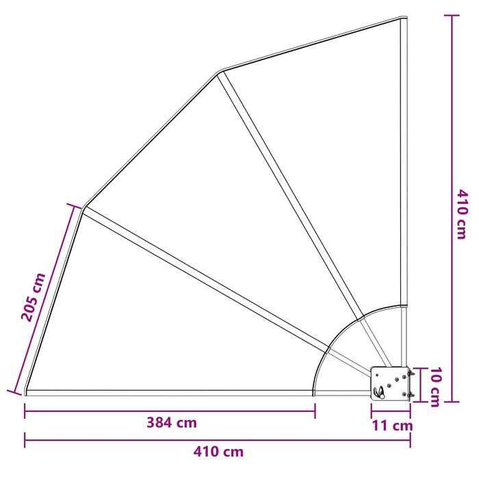 Ecran de intimitate pentru balcon 140 x 140 cm Poliester WALTI