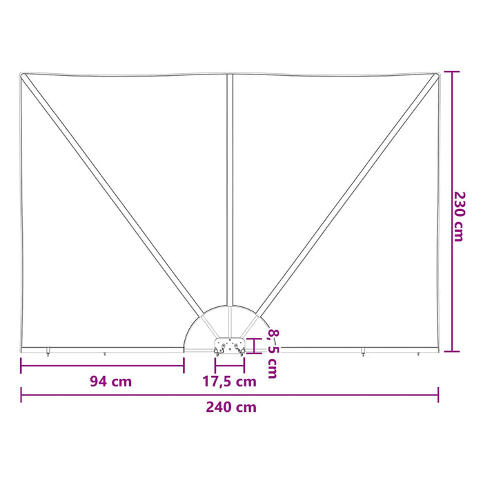 Ecran de intimitate pentru balcon 240 x 160 cm Poliester WALTI