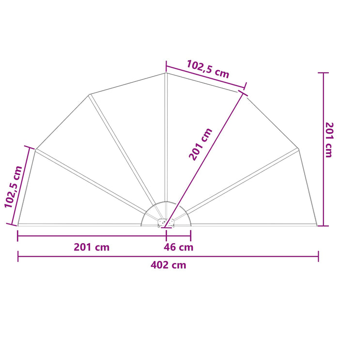 Ecran de intimitate pentru balcon Ø 400 cm Poliester Maro - WALTI WALTI