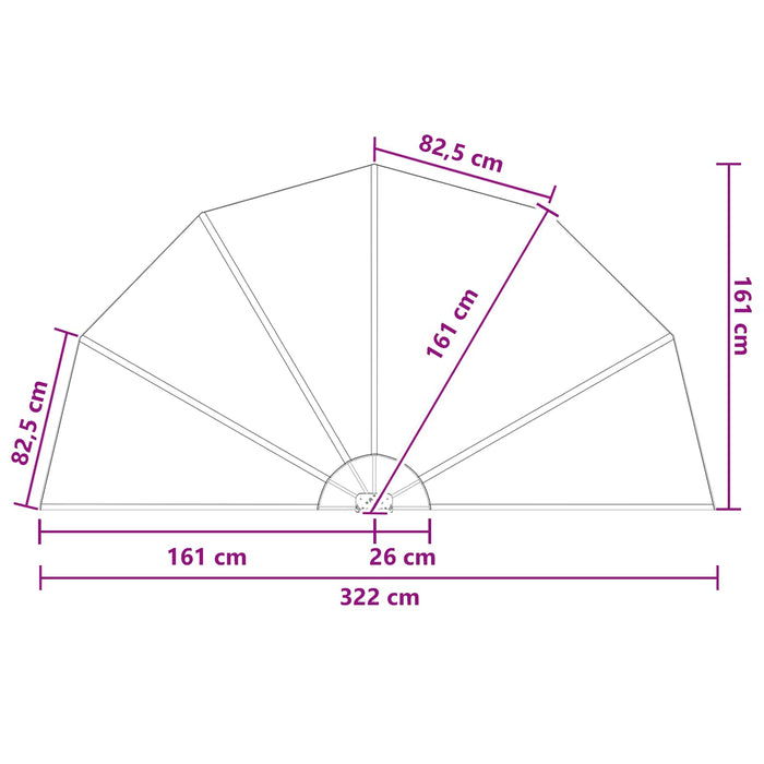 Ecran de intimitate pentru balcon Ø 320 cm Poliester - WALTI WALTI